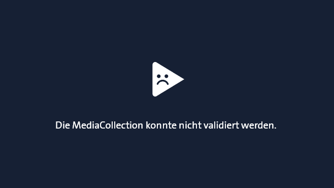 Screenshot aus der ARD Mediathek mit der Fehlermeldung "Die MediaCollection konnte nicht validiert werden".